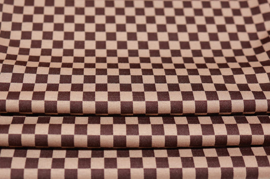 (Jacquard) Brown & Tan Checkered