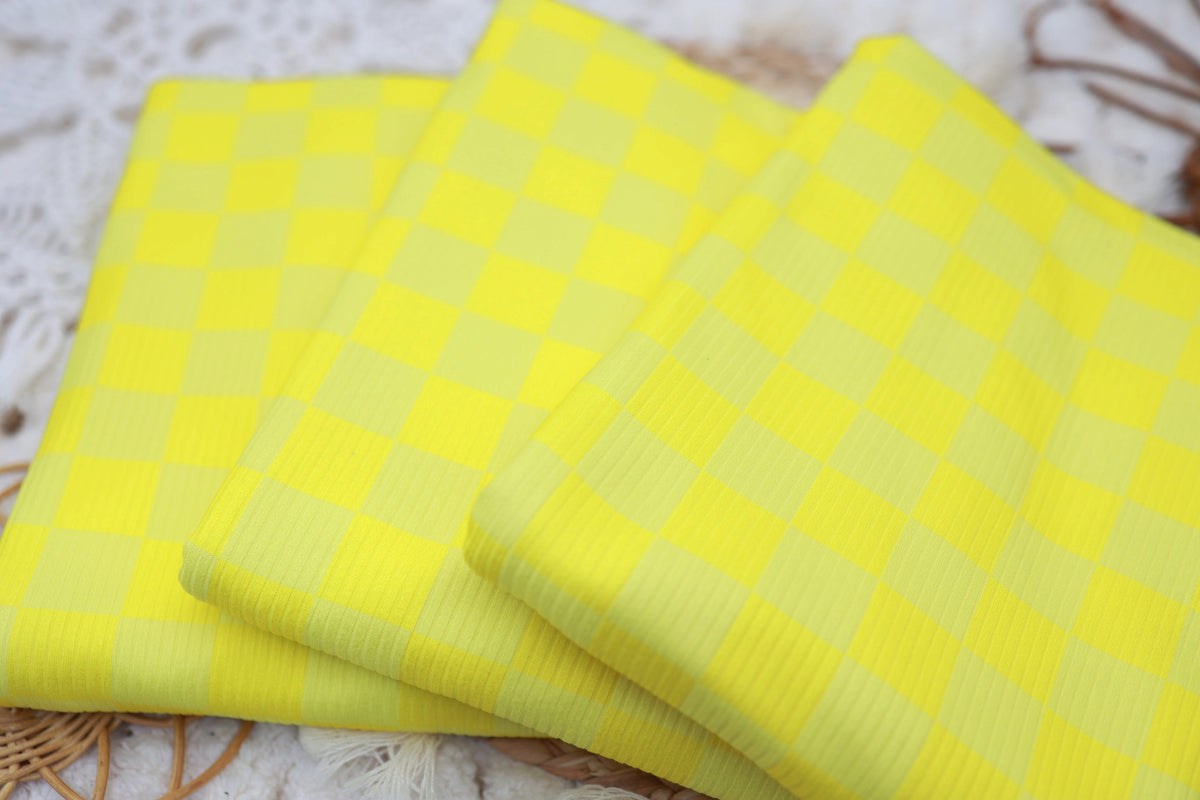 (Rib) Checkered 2Tone Yellow
