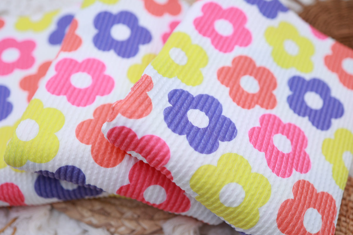 (Urban Rib) Bright Florals Purple/Orange/Pink/Yellow