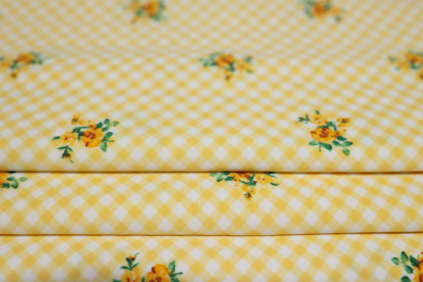 (Swim) Gingham Floral Yellow