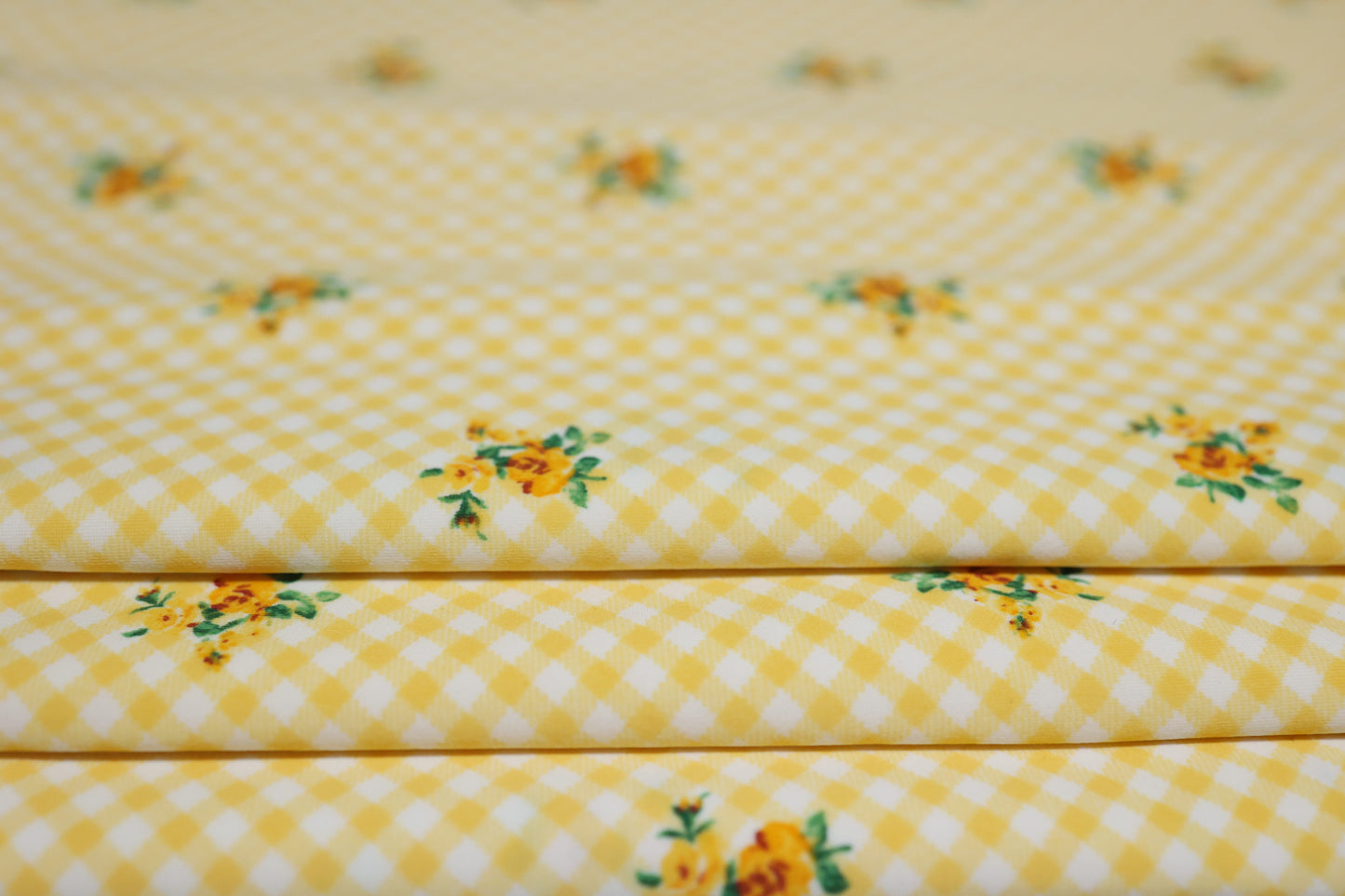 (Swim) Gingham Floral Yellow