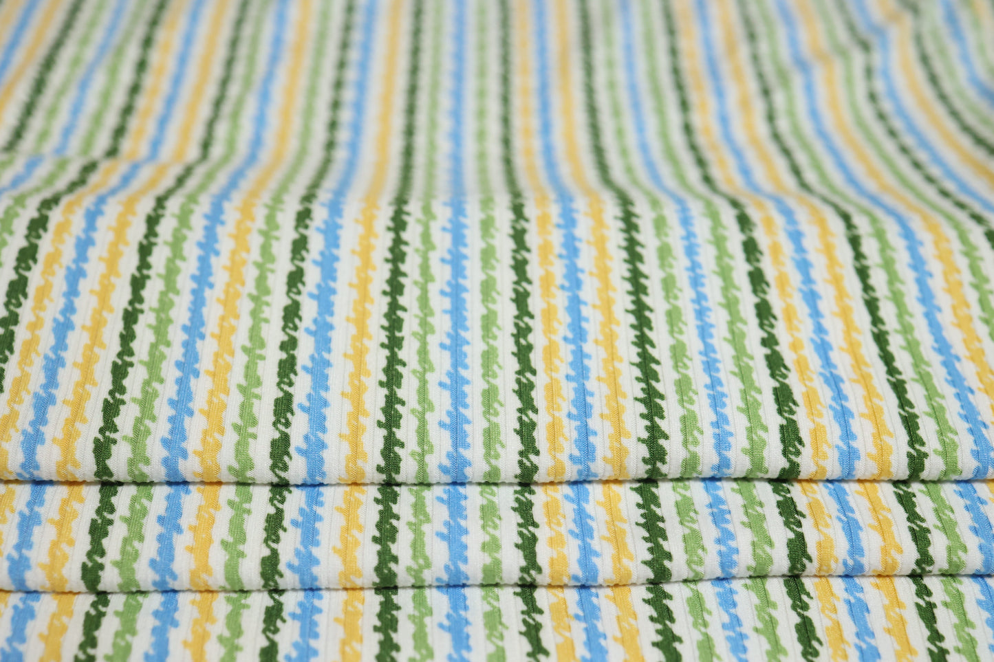 (Rib) Wiggly Stripe Blue/Gold