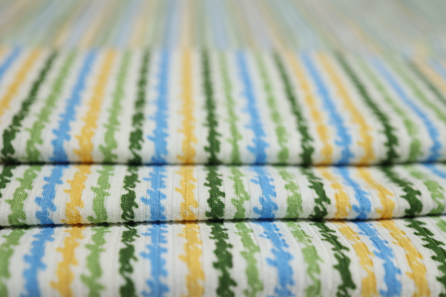 (Rib) Wiggly Stripe Blue/Gold