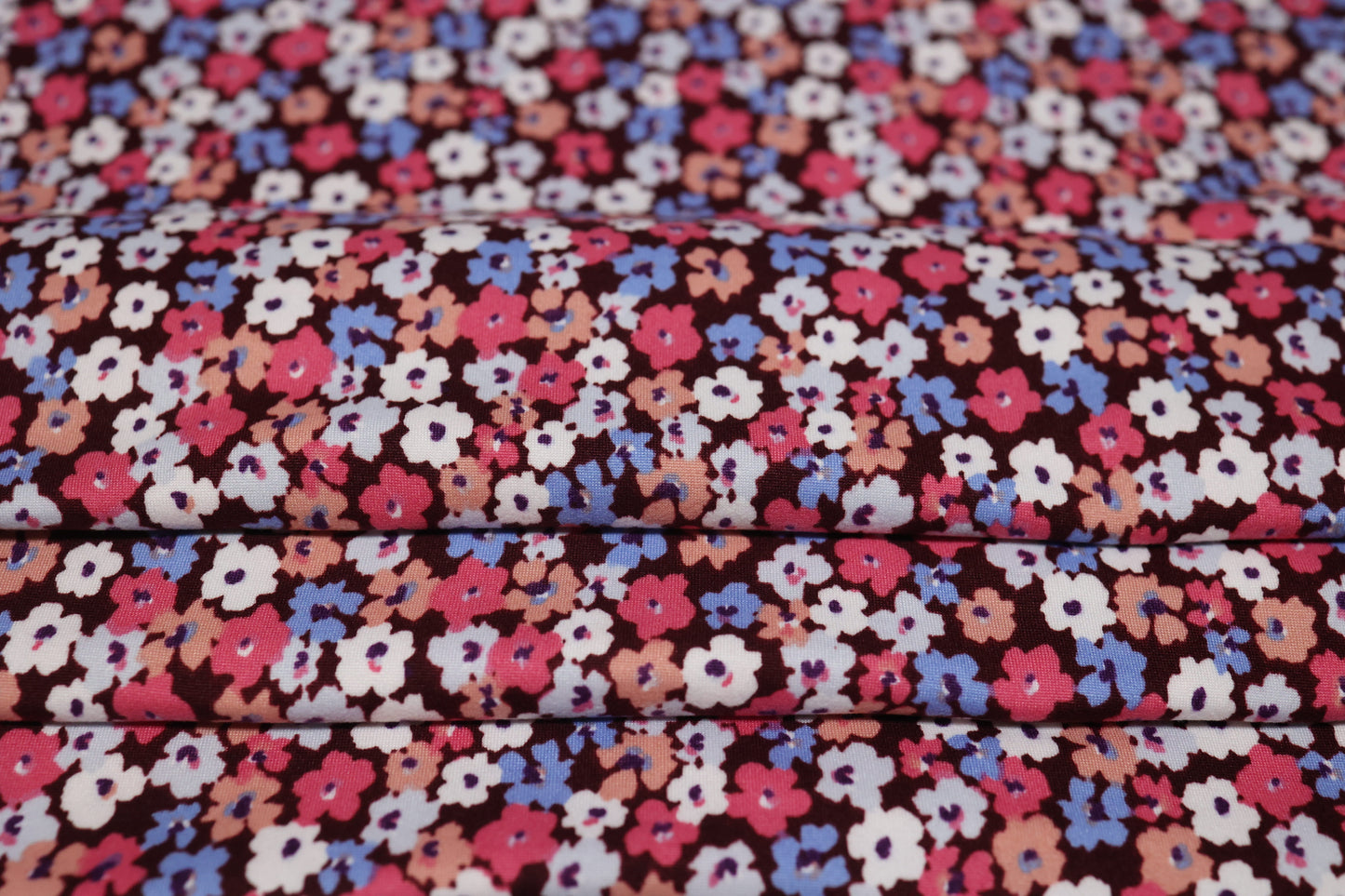(DBP) Small Floral Red, White & Blue