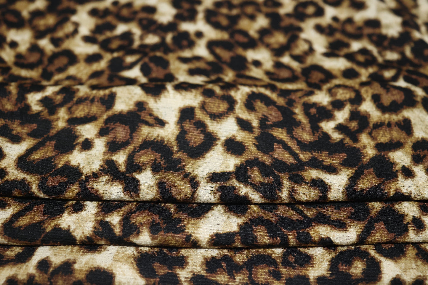 Leopard Crinkled Knit Gauze Brown