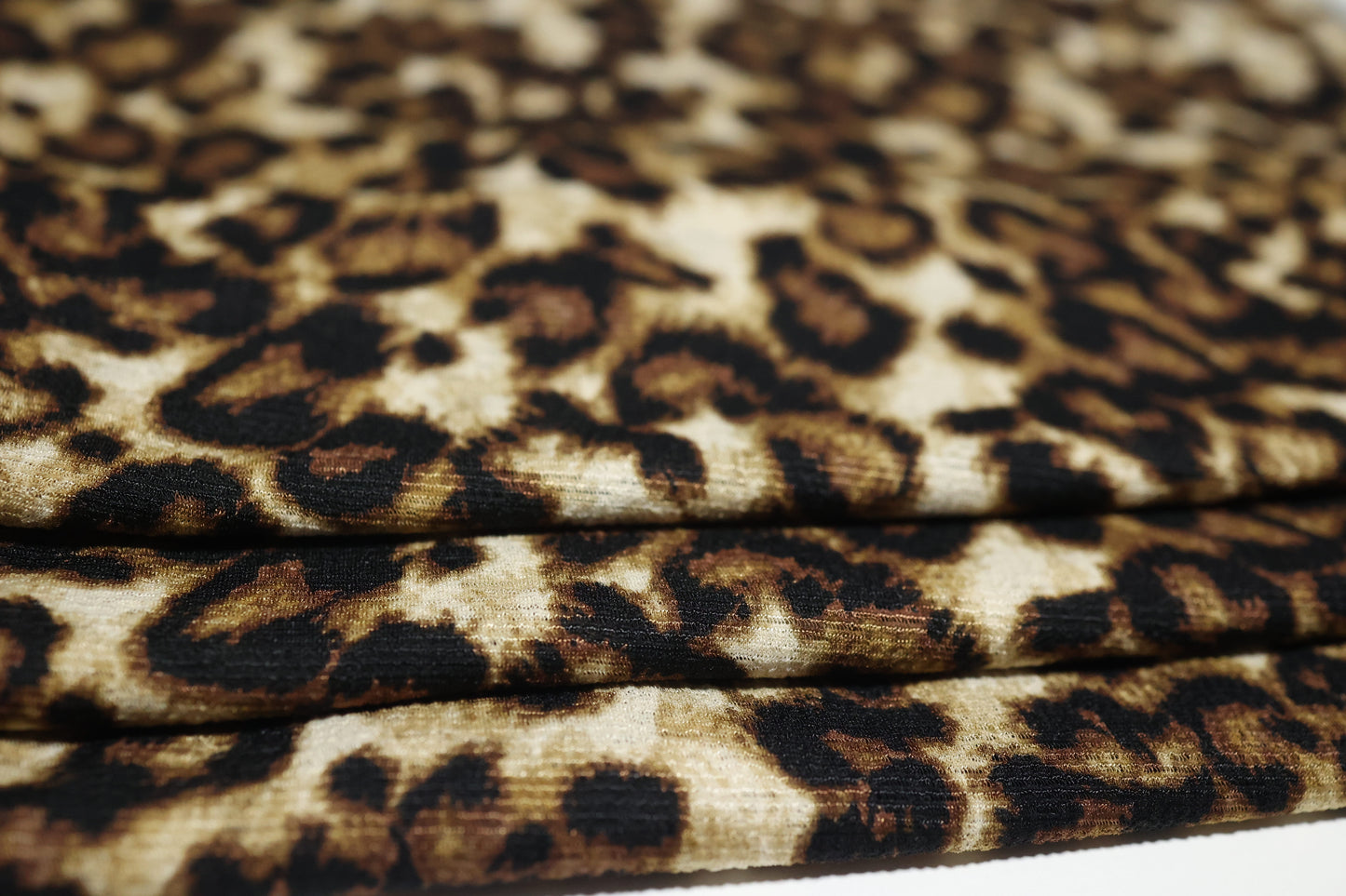 Leopard Crinkled Knit Gauze Brown