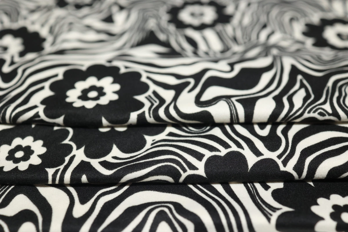 (DBP) Floral Marble Black