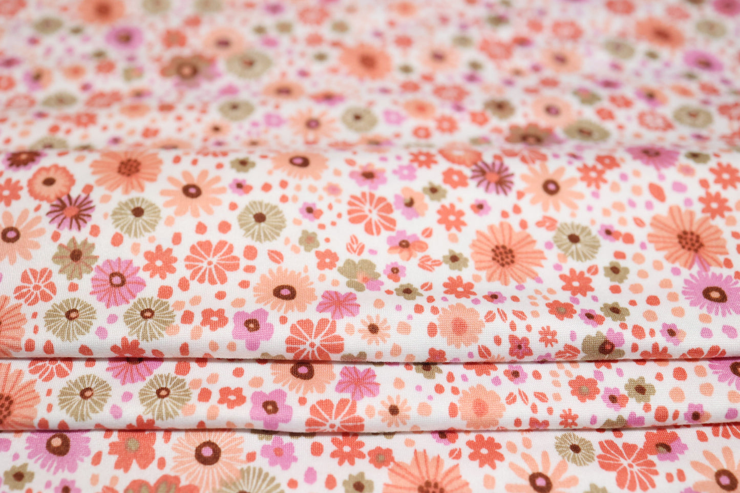 (DBP) Retro Ditsy Floral Coral