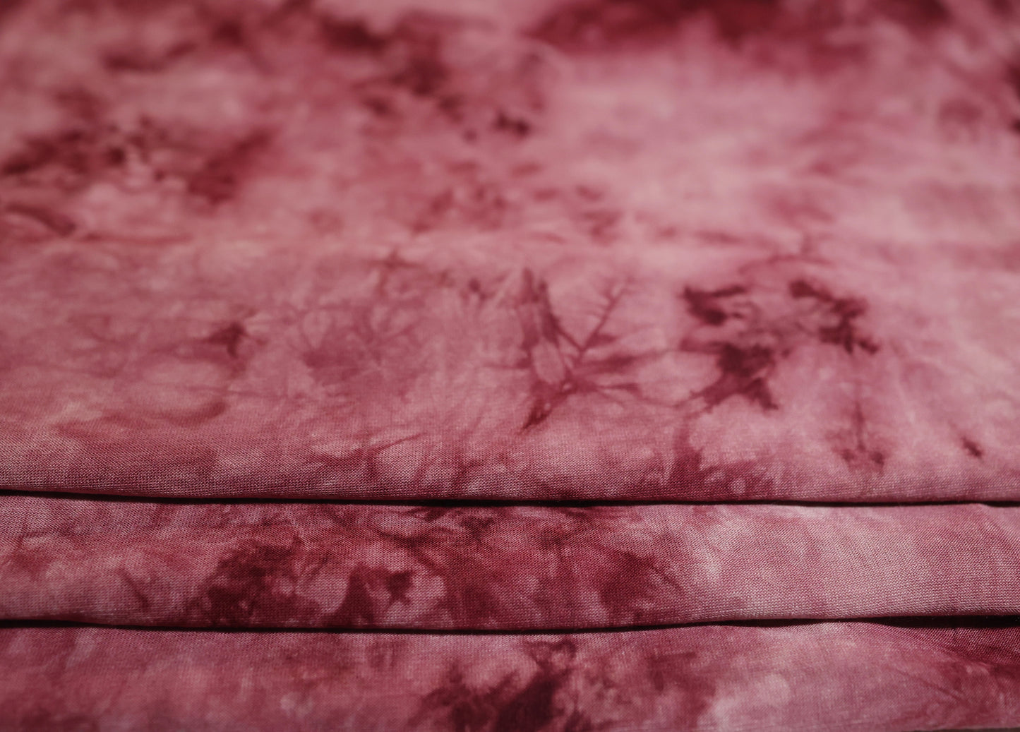 (Rayon) Real Tie Dye Dark Red