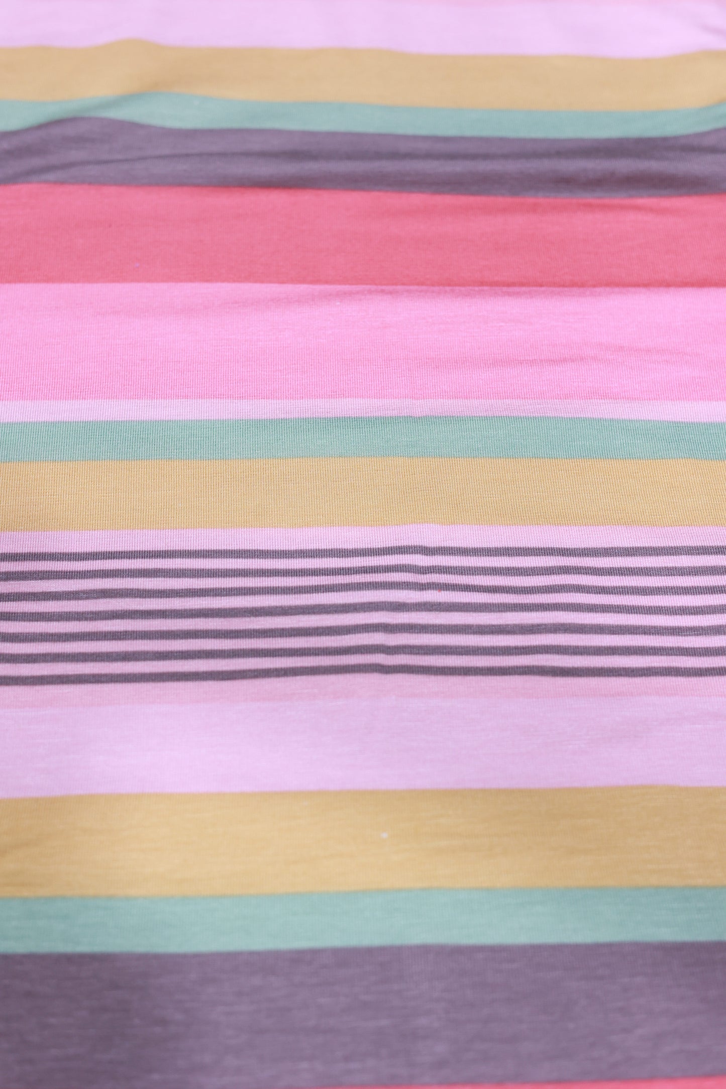(DBP) Pink, Coral, Sage & Mocha Stripes