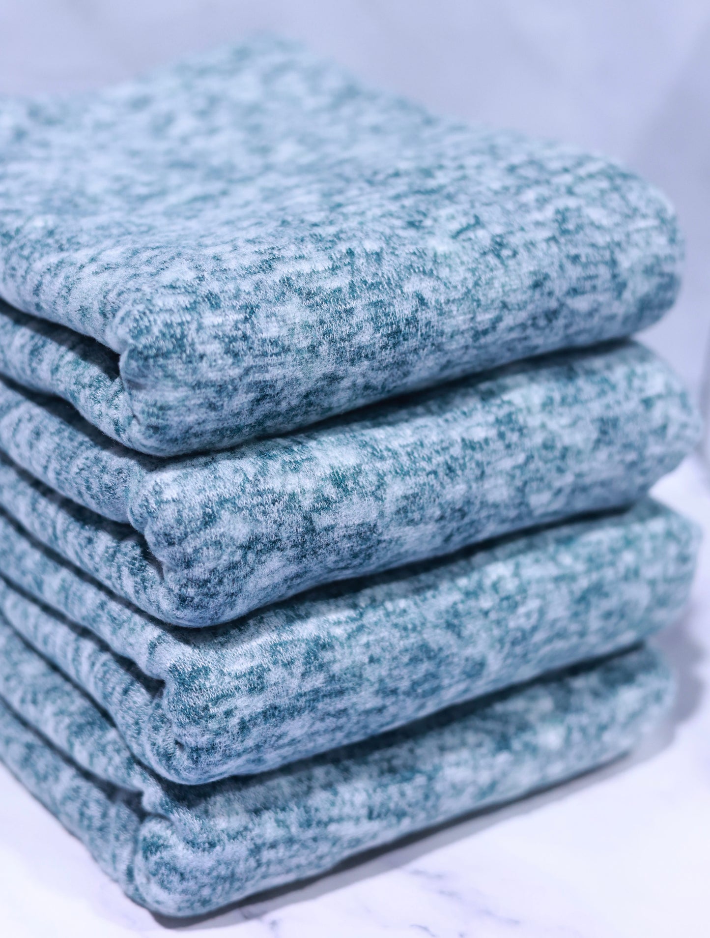 (Brushed Sweater Knit) Green Moss Heather