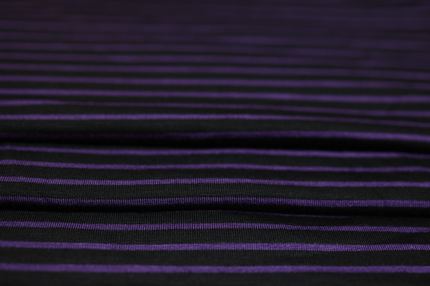 (Rayon) Purple Stripes on Black