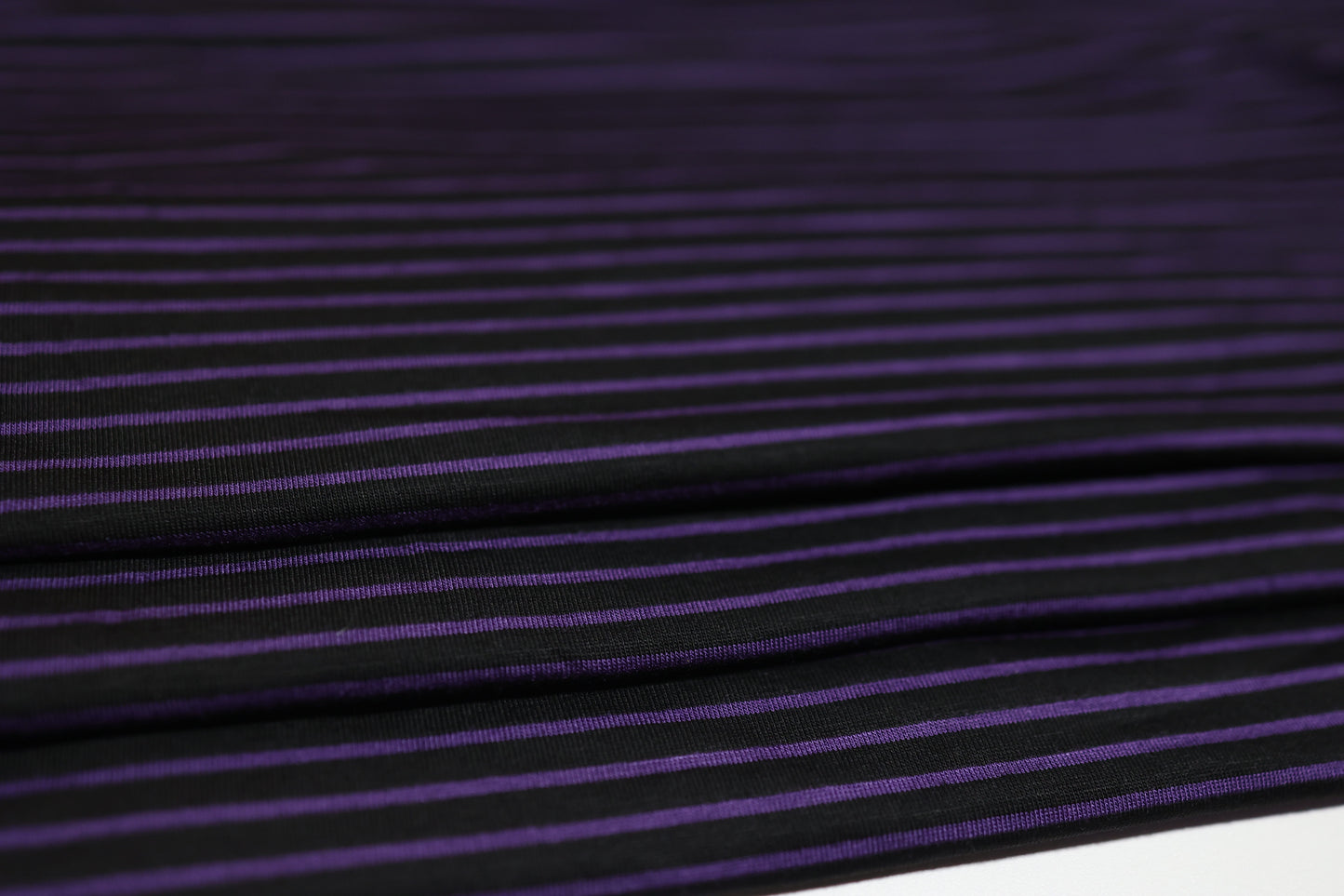 (Rayon) Purple Stripes on Black