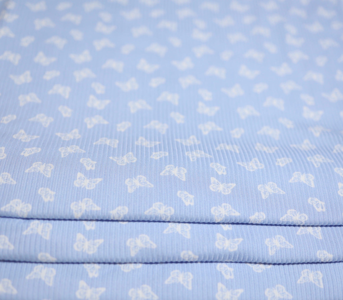 (Rib) Small Butterfly on Blue