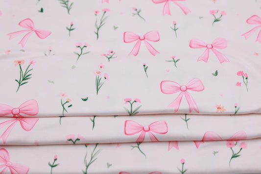 (DBP) Big Pink Bows With Flowers