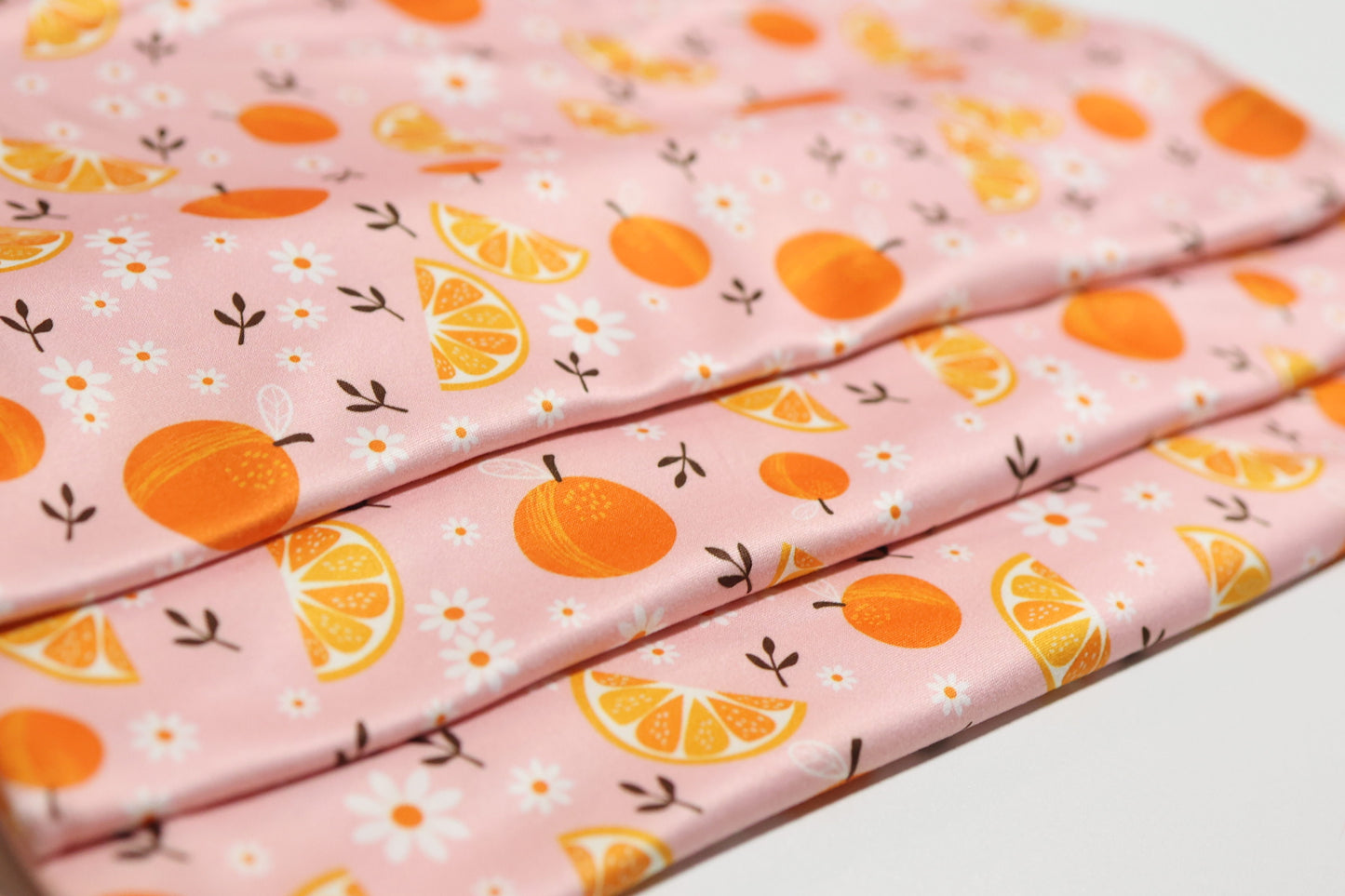 (DBP) Oranges with Floral on Pink