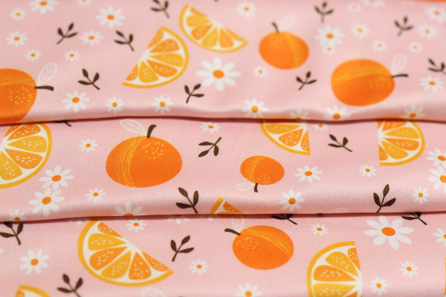 (DBP) Oranges with Floral on Pink
