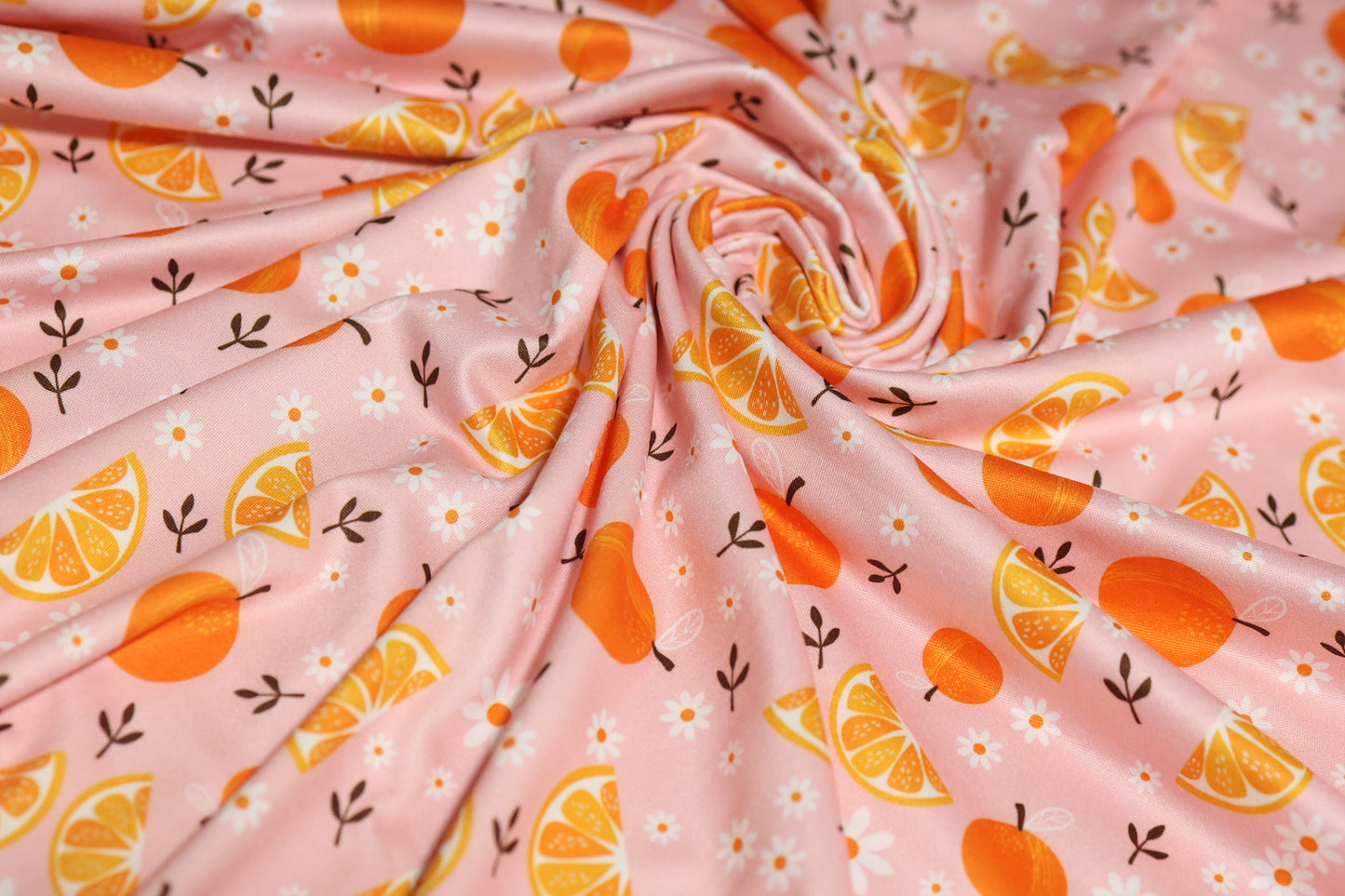 (DBP) Oranges with Floral on Pink