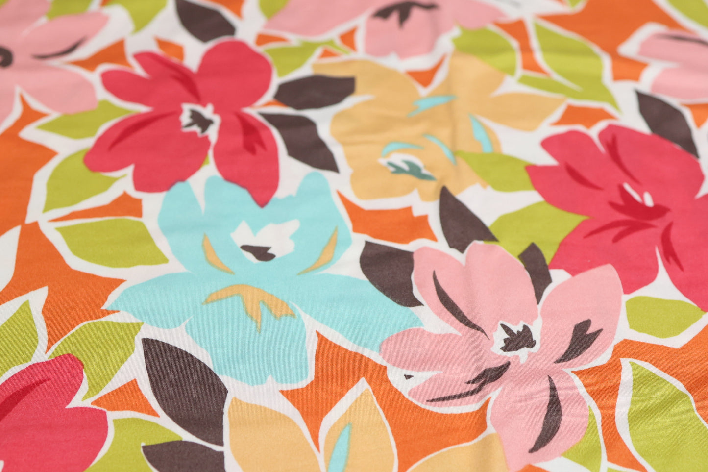 (DBP) Abstract Florals Orange & Tan