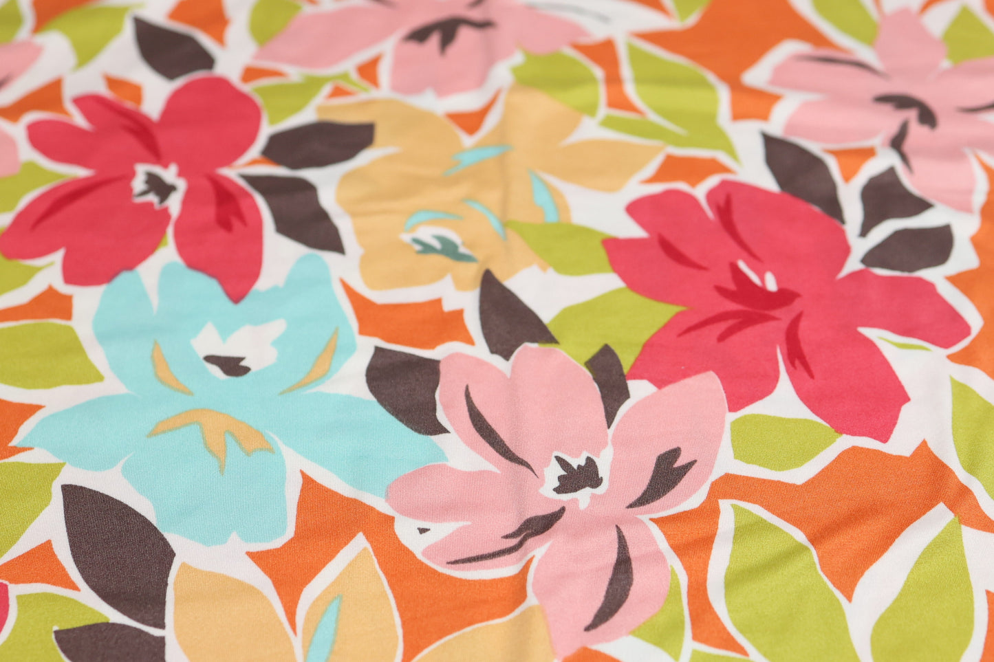 (DBP) Abstract Florals Orange & Tan