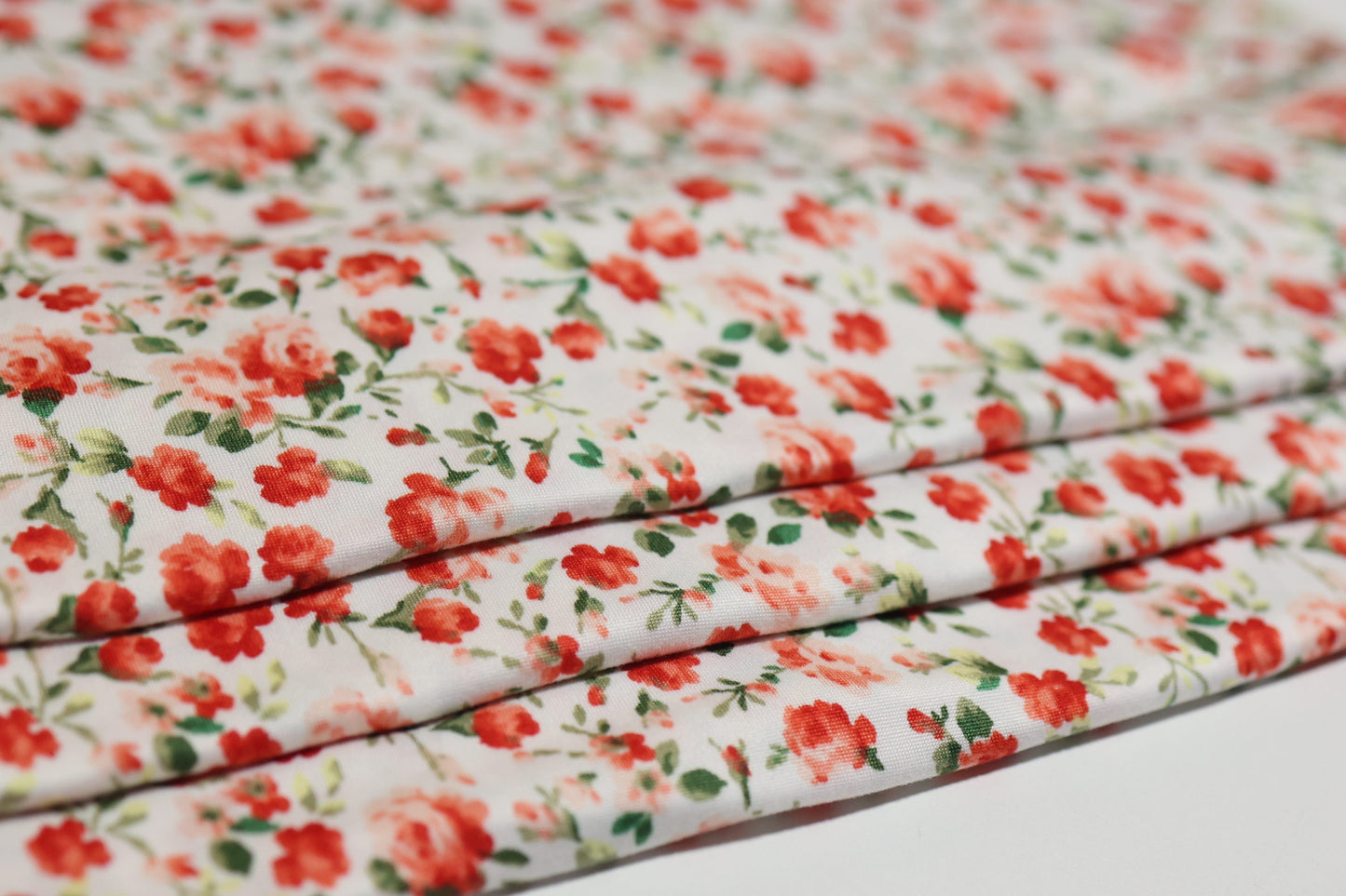 (DBP) Coral Roses On White