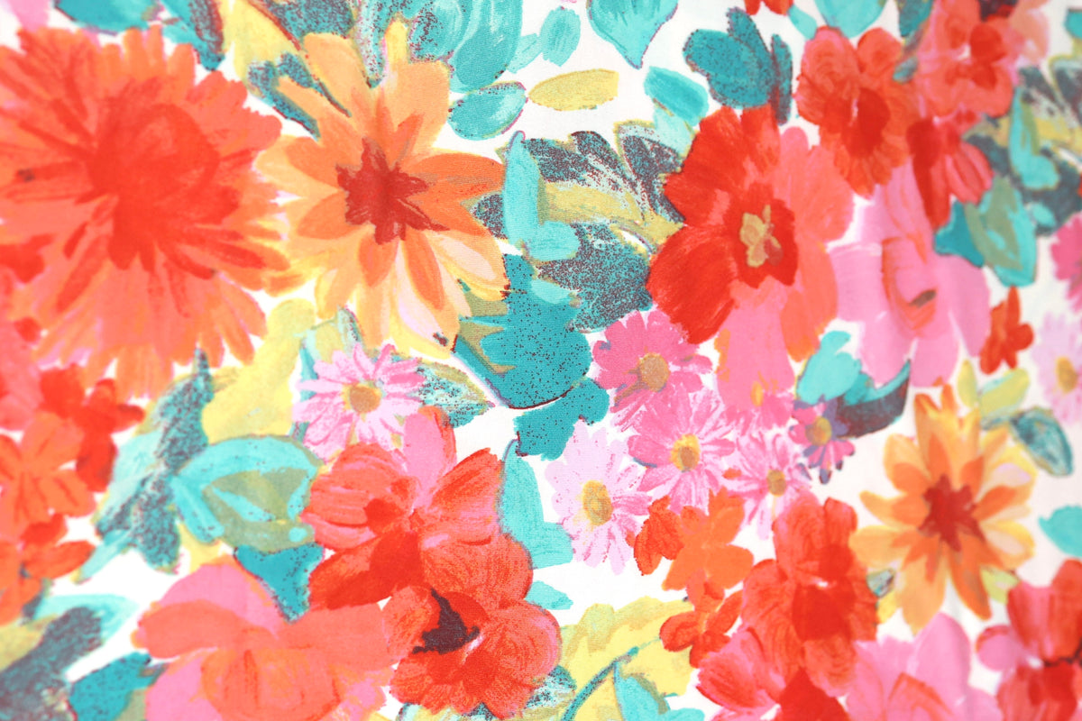 (DBP) Coral Watercolor On White