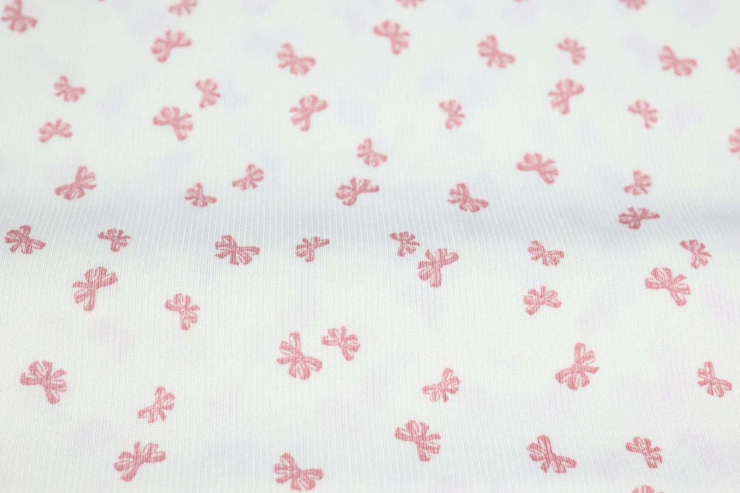 (Rib) Pink Bows On Ivory