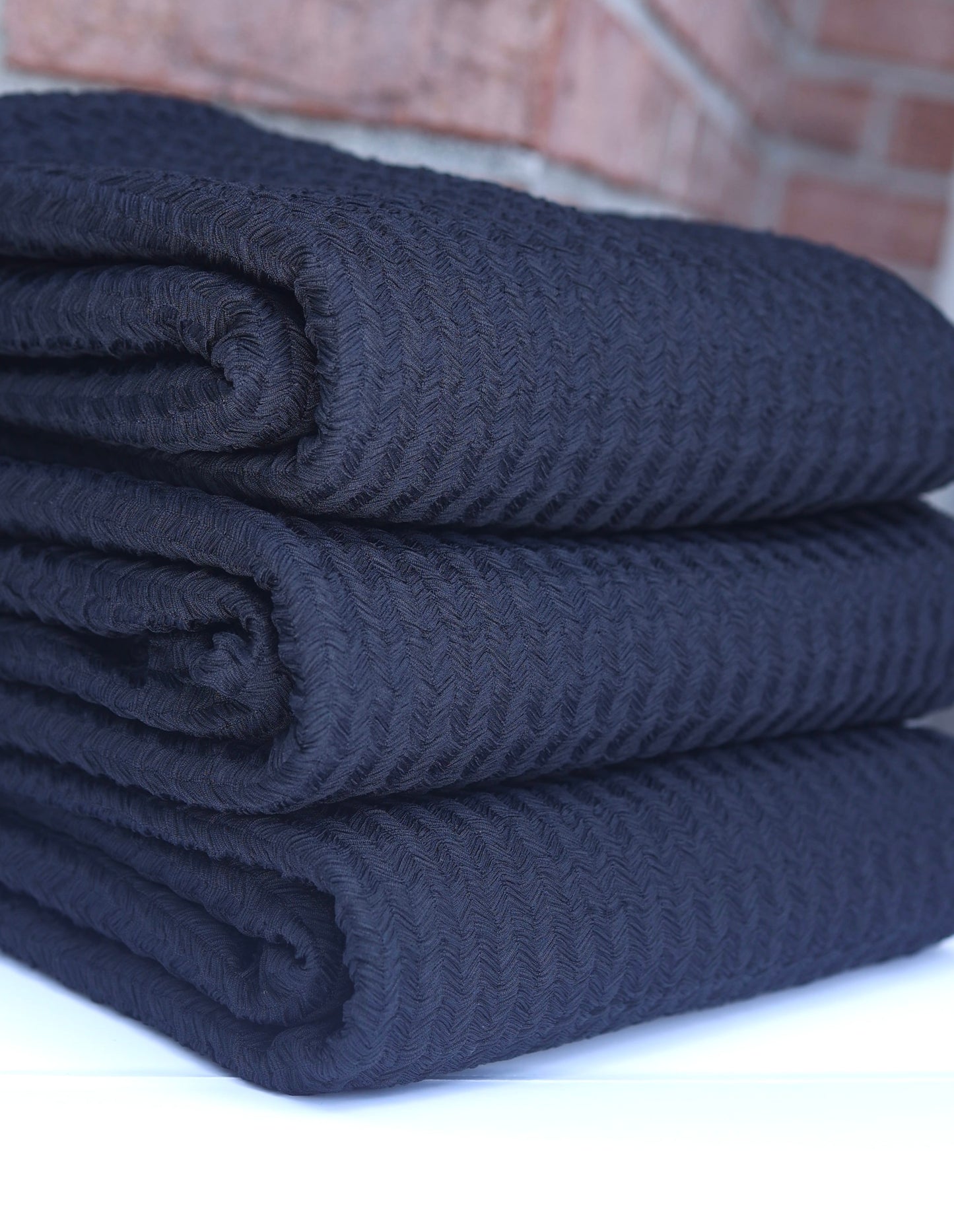(Jacquard) Herringbone Black