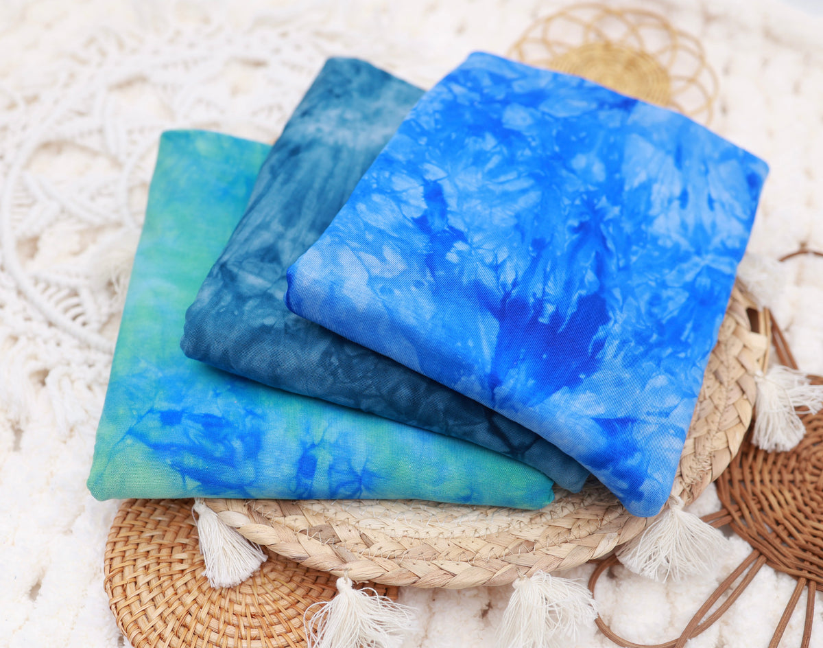 Turquoise Real Tie Dye On Lightweight Knit
