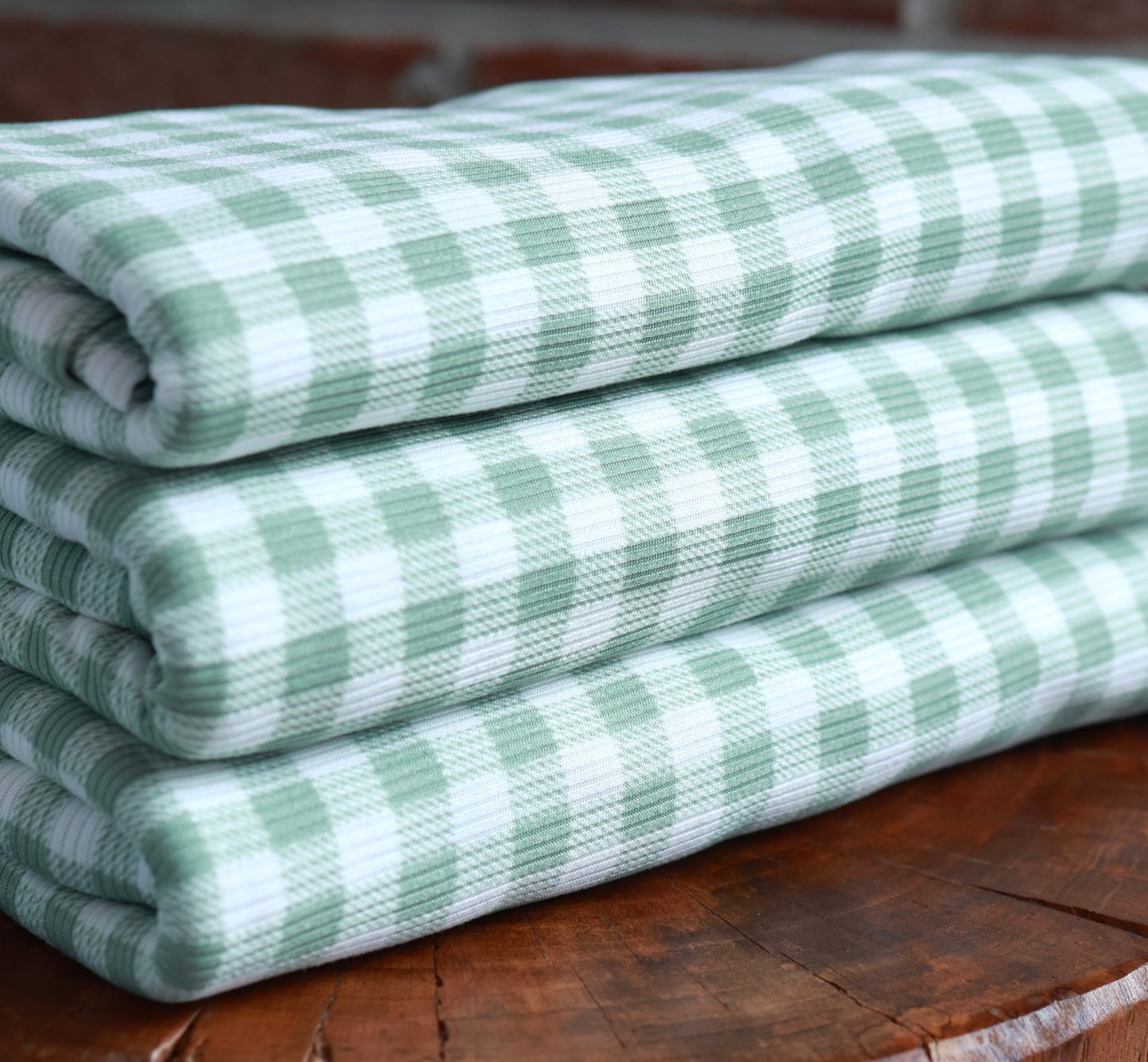 (Rib) Gingham Plaid Sage