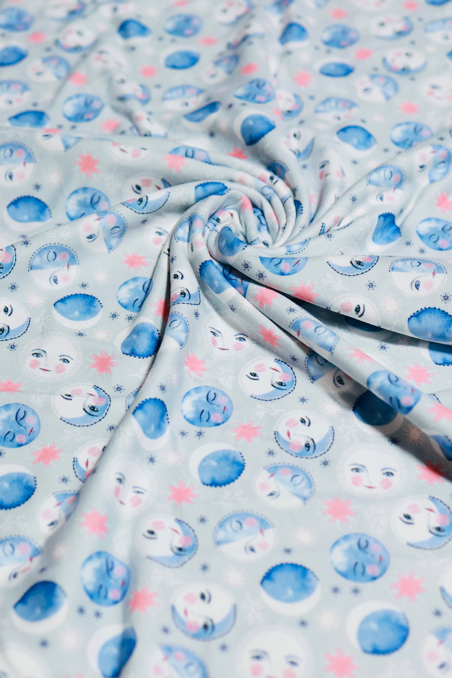 (DBP) Moon Phases On Baby Blue