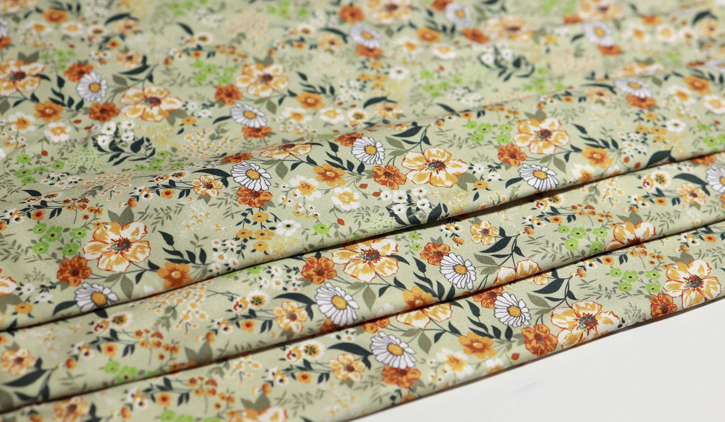 (DBP) vintage Floral On Sage