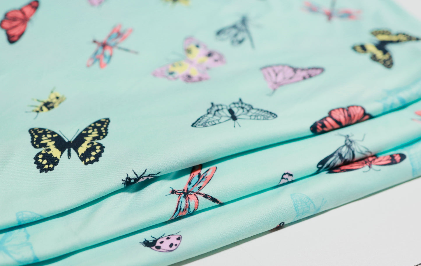 (DBP) Pastel Butterflies On Mint