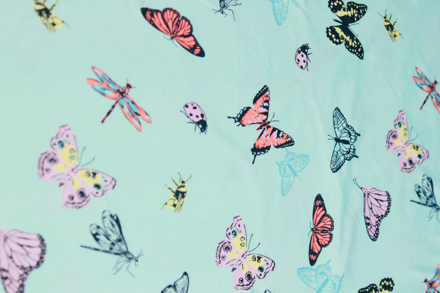 (DBP) Pastel Butterflies On Mint