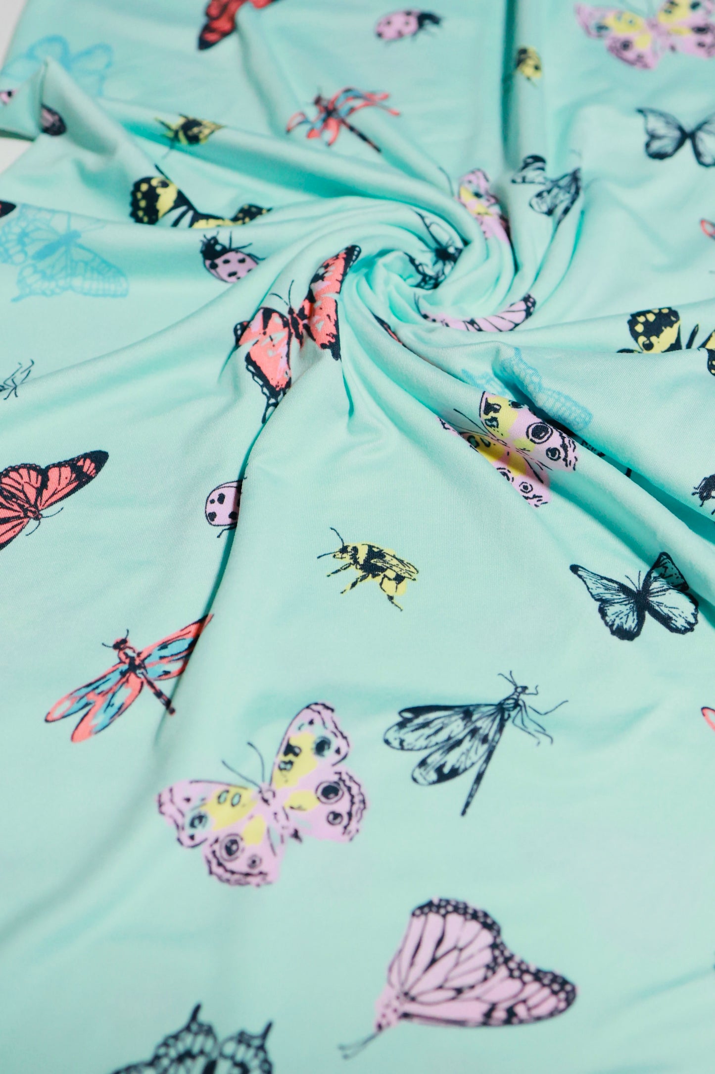 (DBP) Pastel Butterflies On Mint