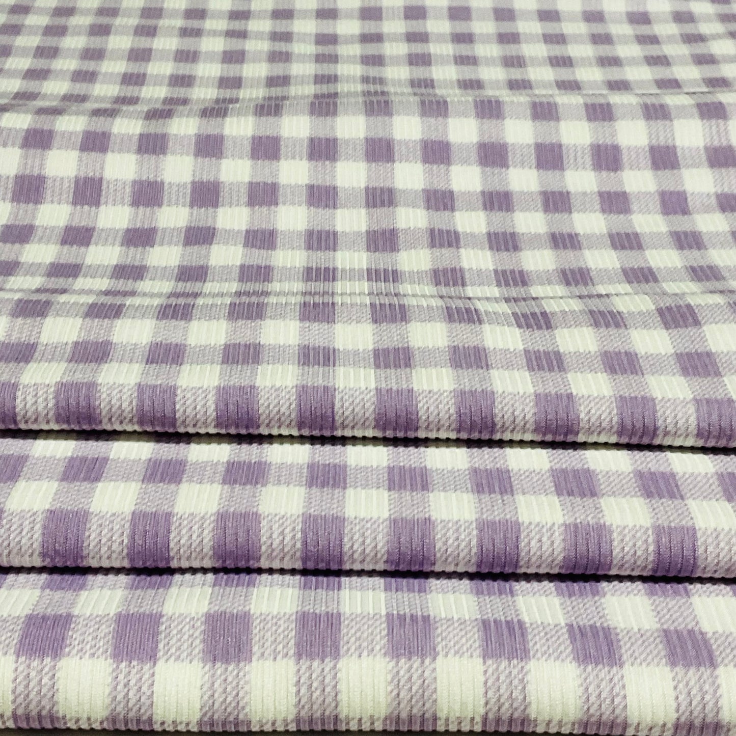 (Rib) Gingham Plaid Lavender