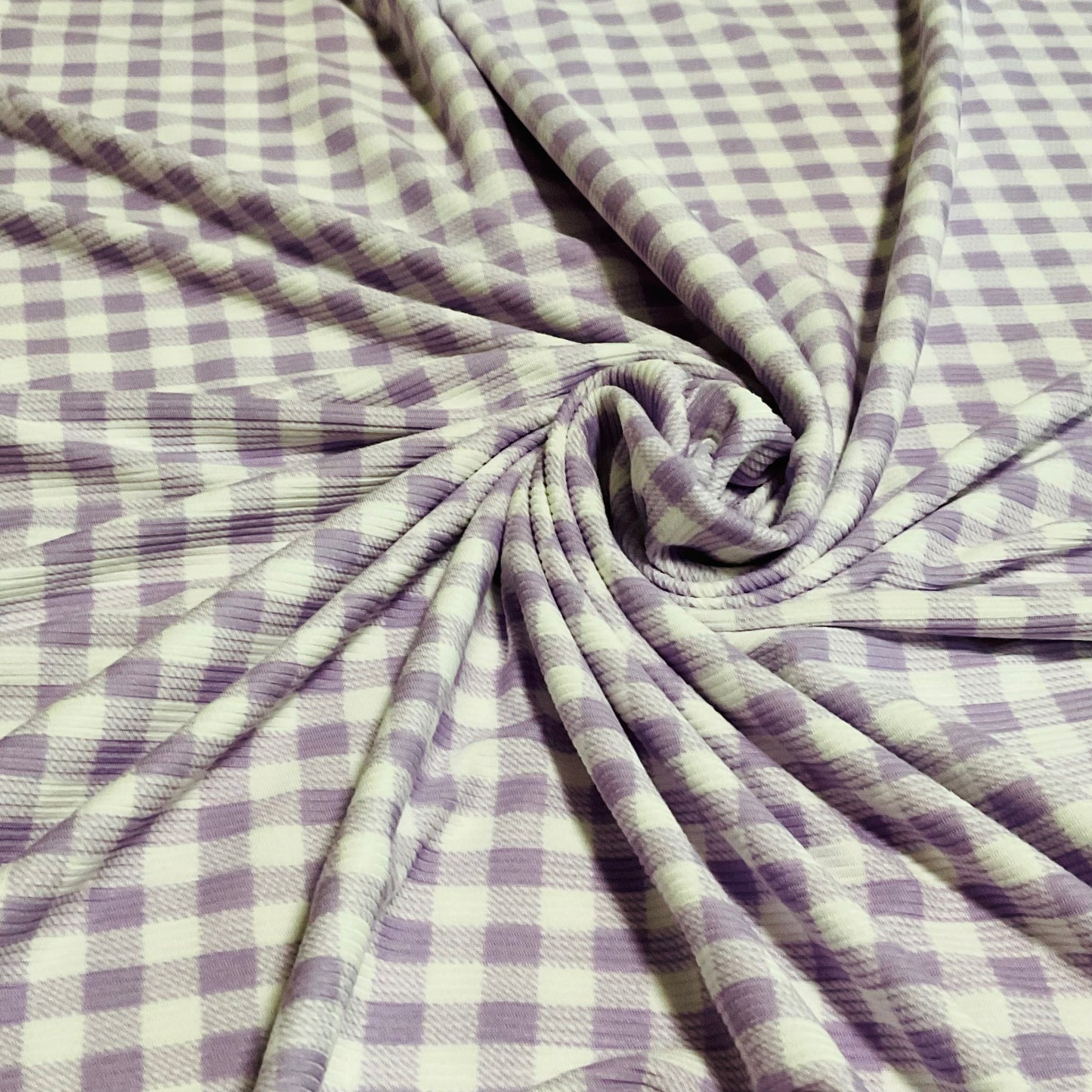 (Rib) Gingham Plaid Lavender