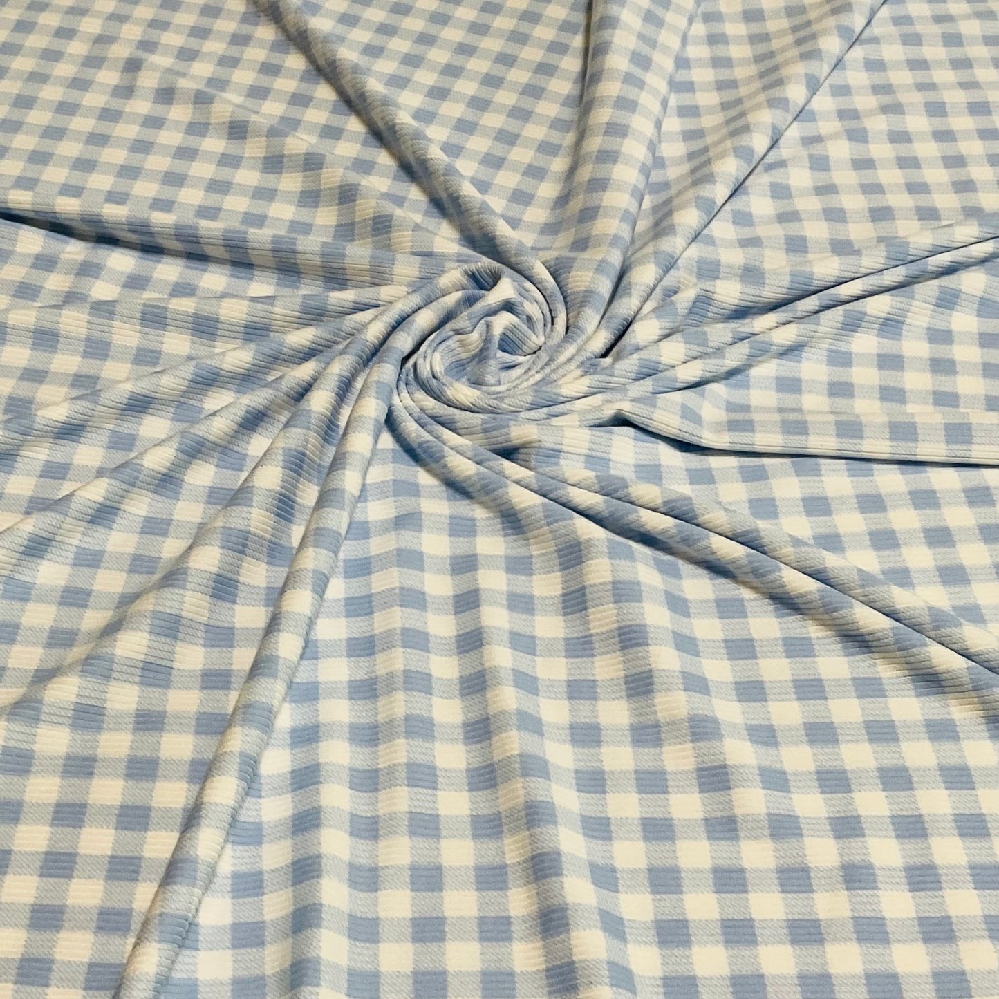 (Rib) Gingham Plaid Blue