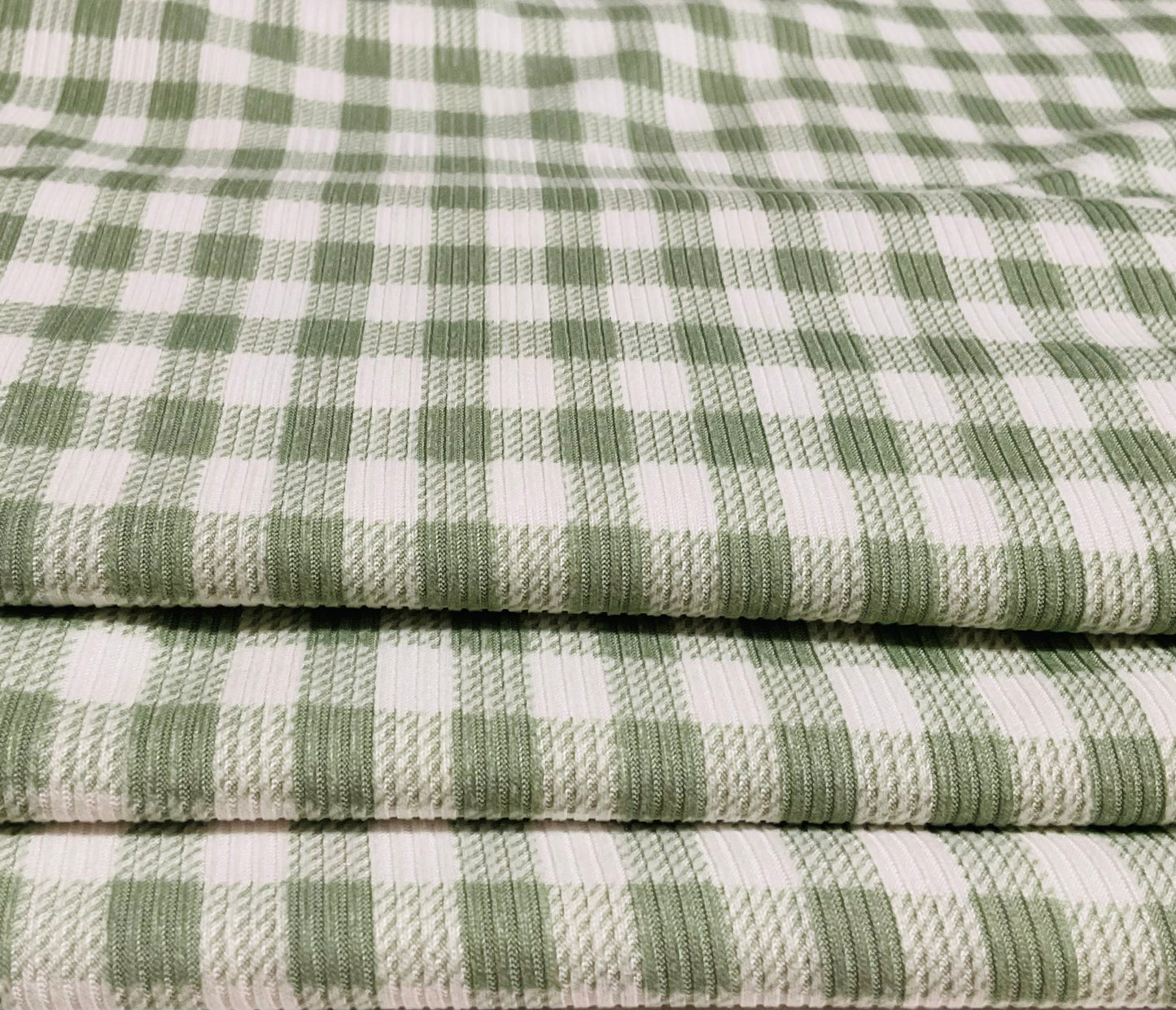 (Rib) Gingham Plaid Sage