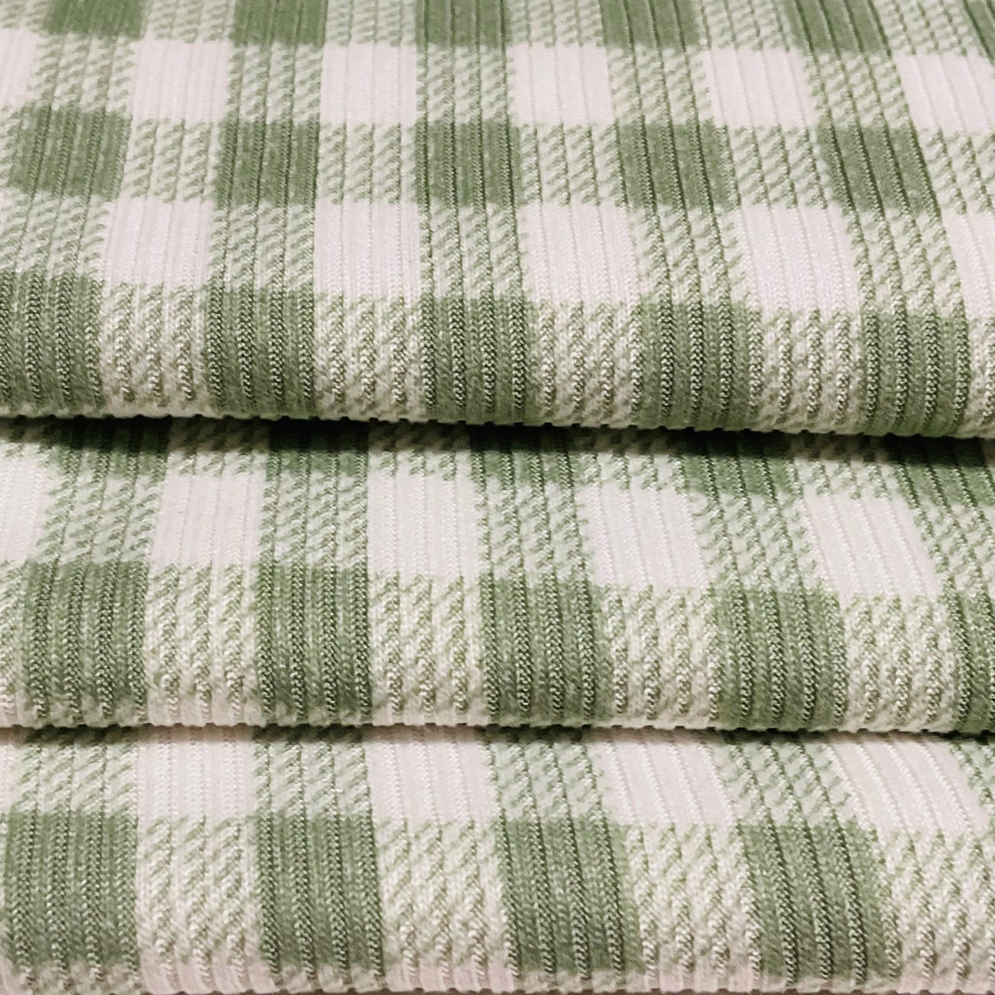(Rib) Gingham Plaid Sage