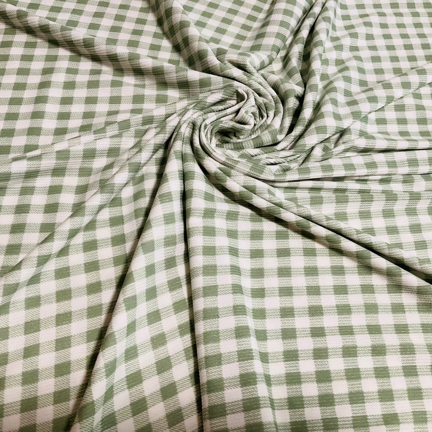 (Rib) Gingham Plaid Sage
