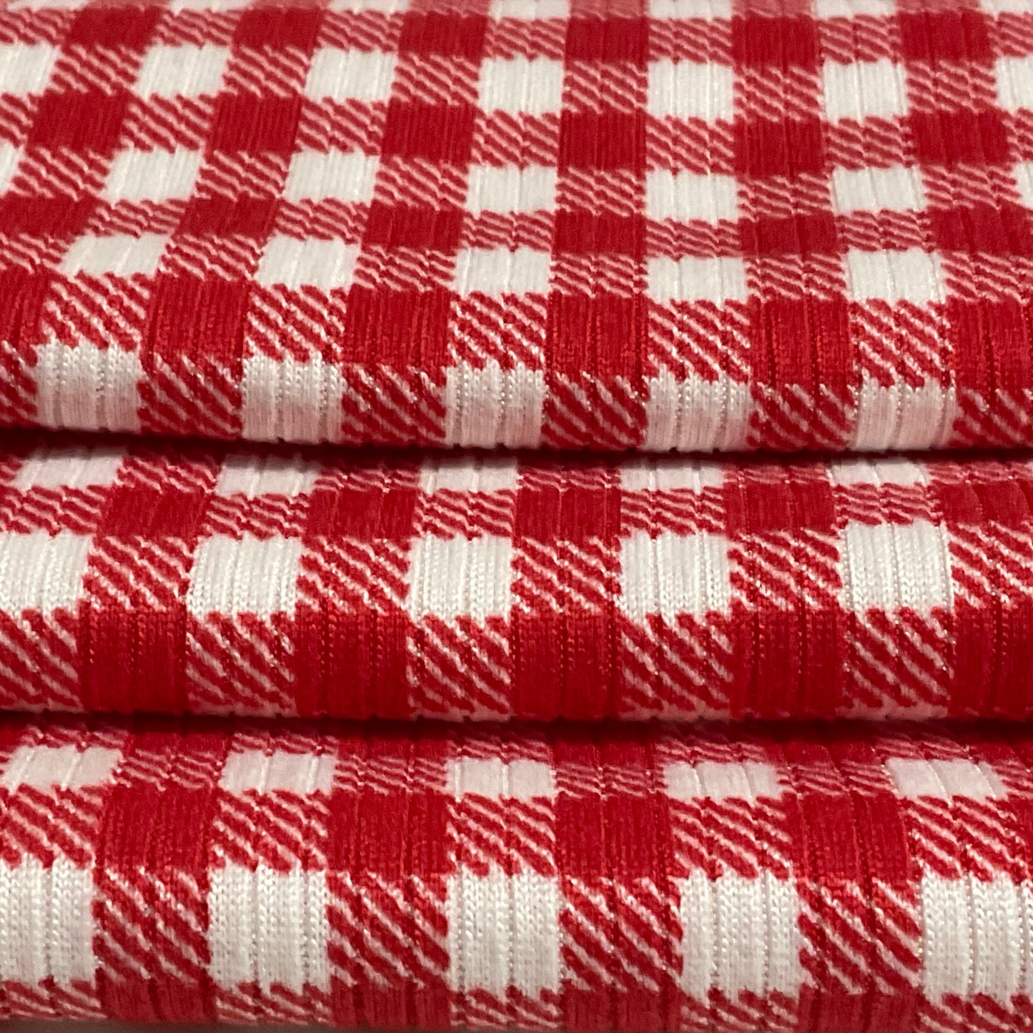 (Rib)Gingham Plaid Red