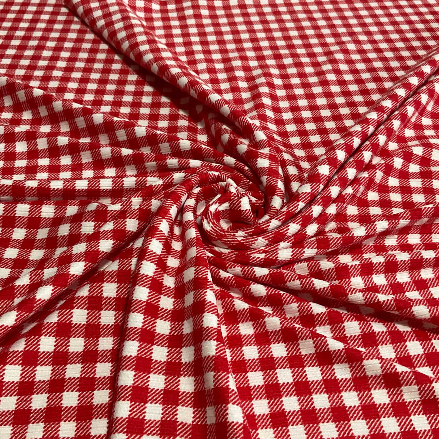 (Rib)Gingham Plaid Red