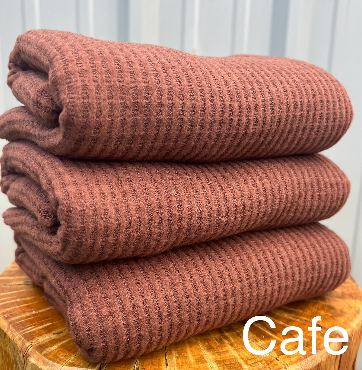 (Brushed Waffle) Solid Cafe