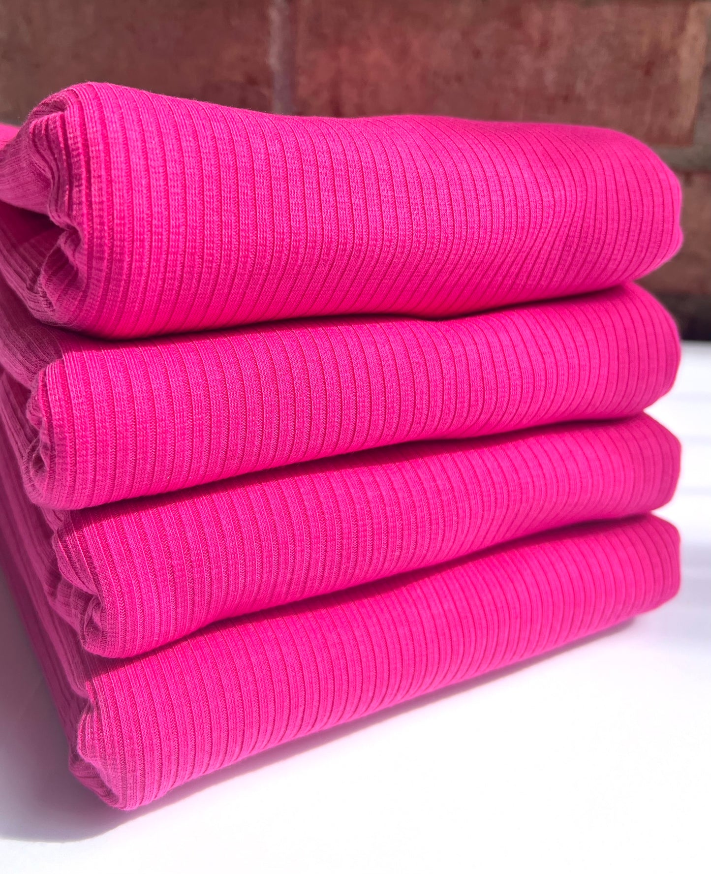 4x2 Rib Solid Hot Pink