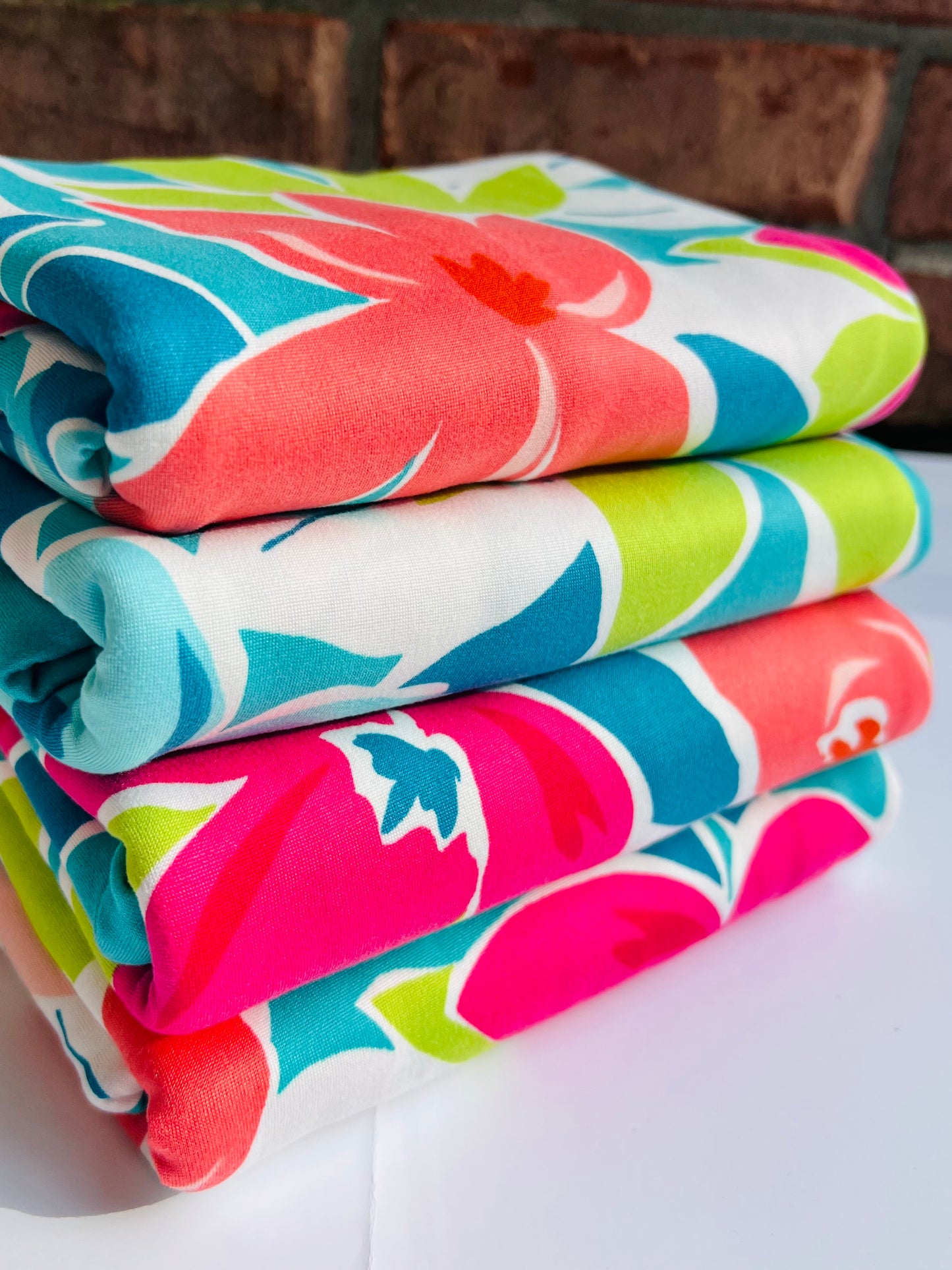 (DBP) Abstract Florals Teal & Deep Blue