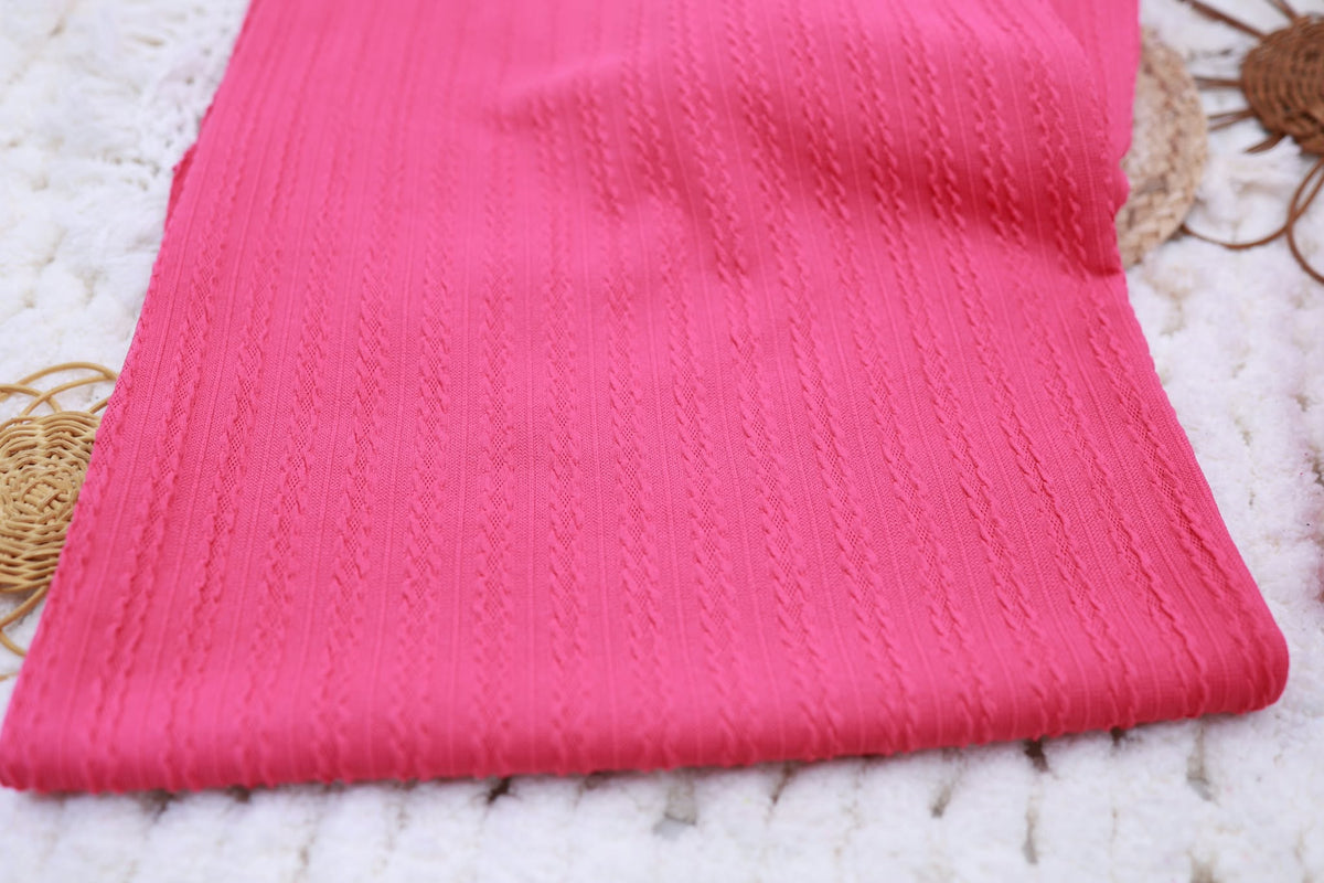 Braided Cable Sweater Knit Pink