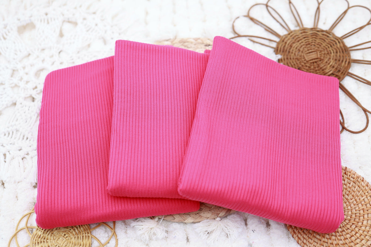 4x2 Rib Solid Barbie Pink