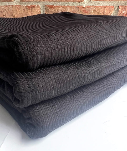 4x2 Rib Solid Black
