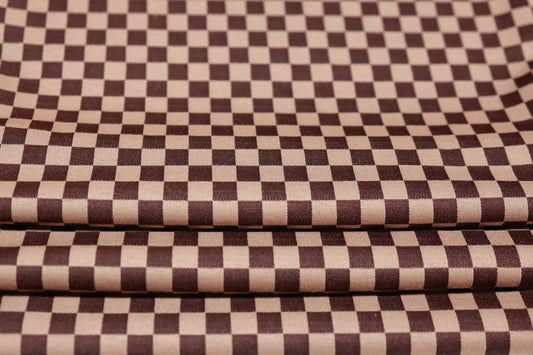 (Jacquard) Brown & Tan Checkered